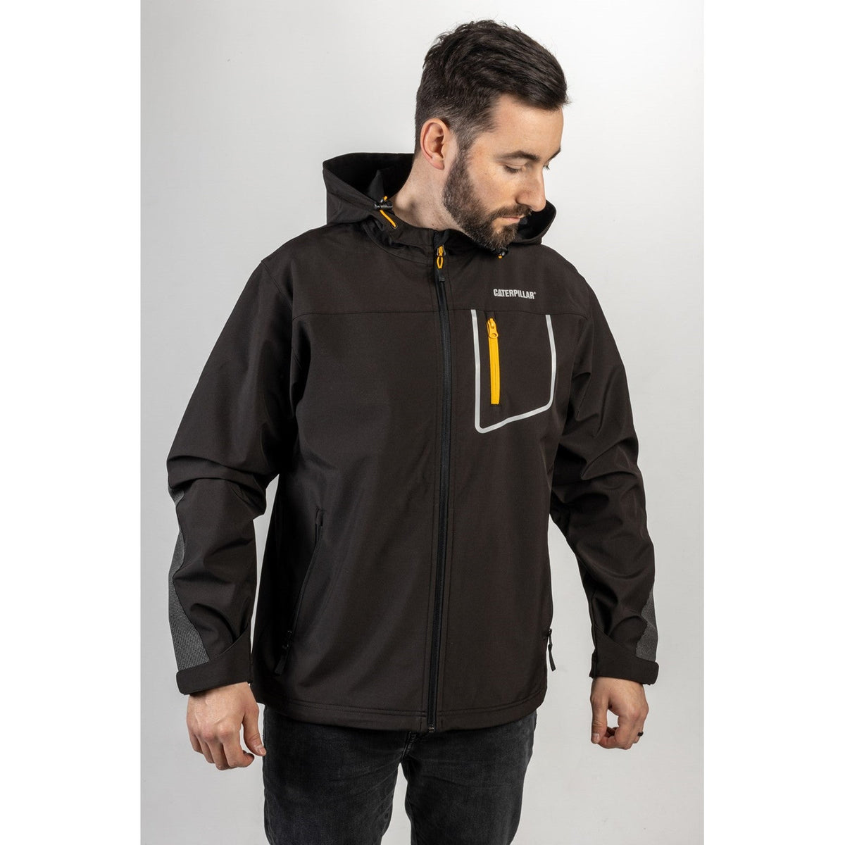 Caterpillar Capstone Hooded Soft Shell Jacket  Black