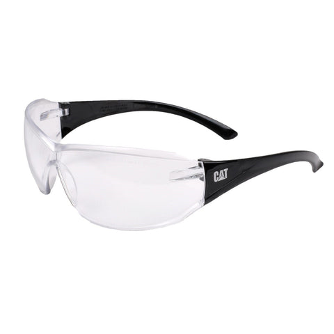 Caterpillar Shield Safety Frame Glasses  Clear Black