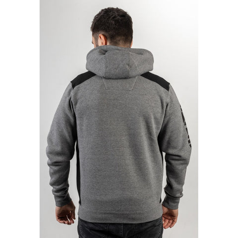 Caterpillar Logo Panel Hooded Sweatshirt  Dark Heather Grey