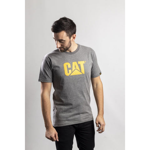 Caterpillar Trademark Logo T-Shirt  Dark Heather Grey