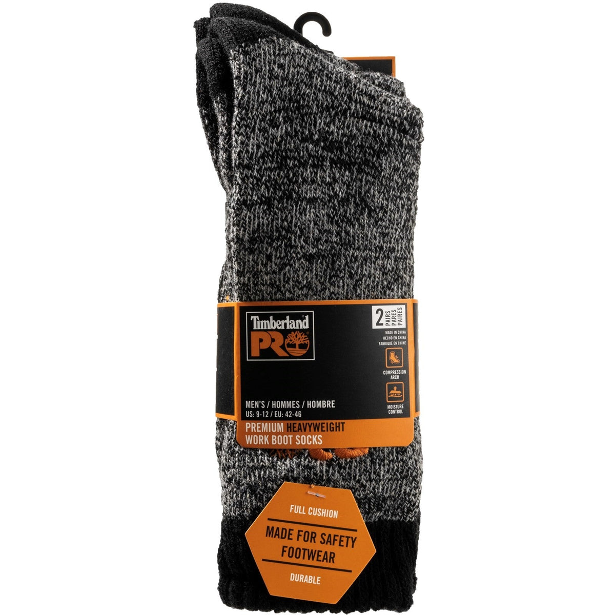 Timberland Pro Heavy Weight Boot Sock 2 Pack  Black