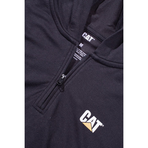 Caterpillar Coolmax Quarter Zip Hoodie  Black