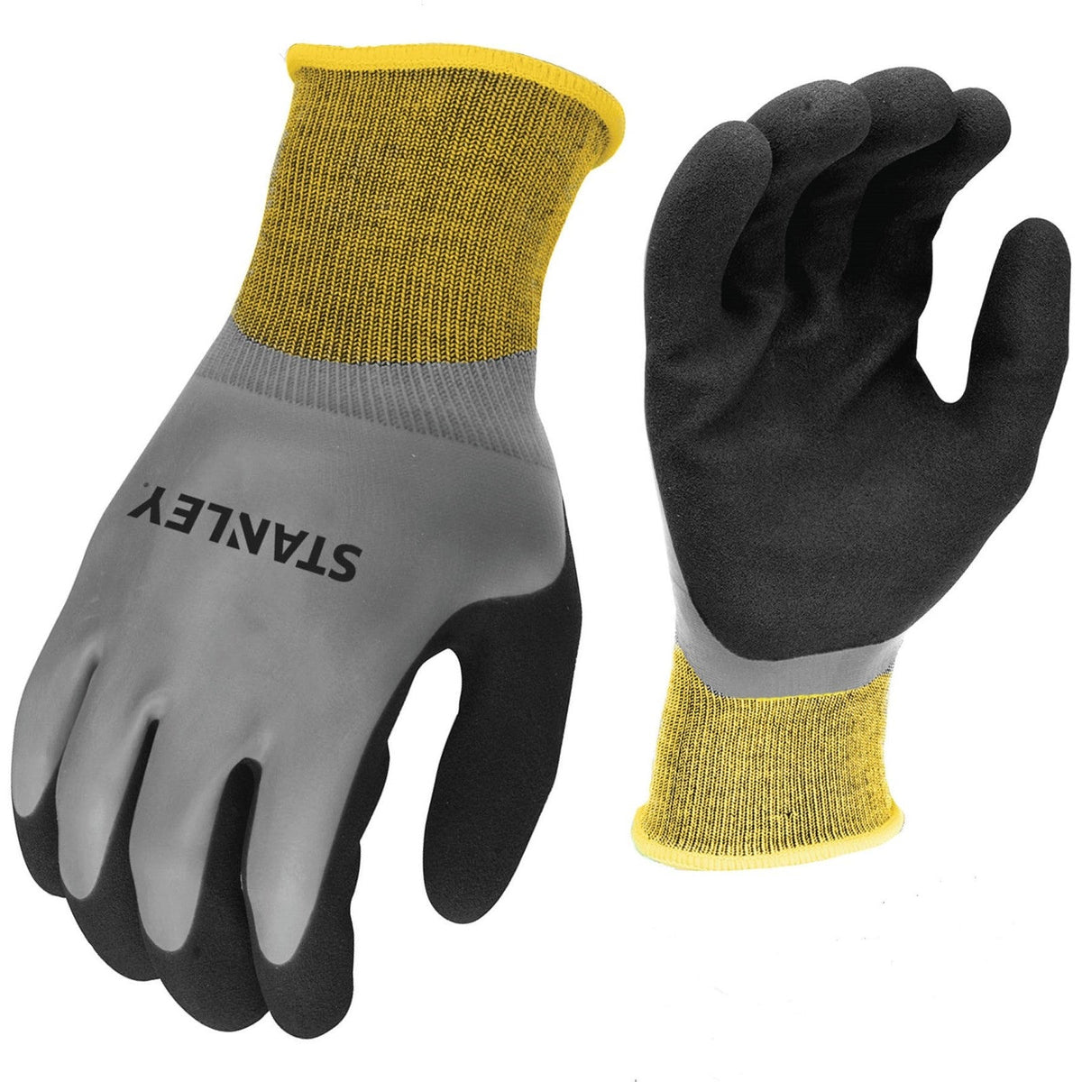 Stanley SY18 Waterproof Grip Glove  Yellow/Grey/Black