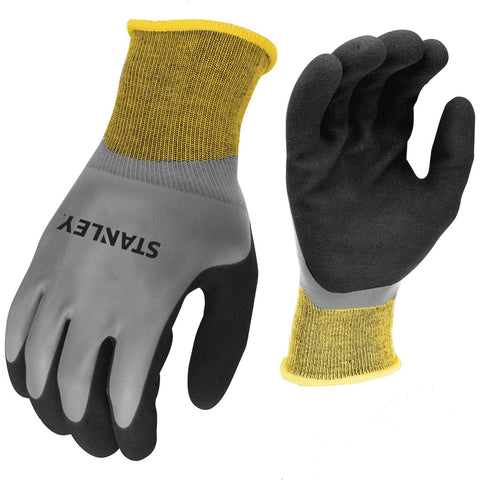 Stanley SY18 Waterproof Grip Glove  Yellow/Grey/Black