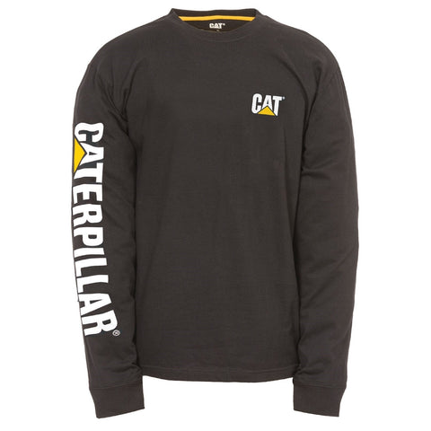 Caterpillar Trademark Banner Long Sleeve T-Shirt  Black