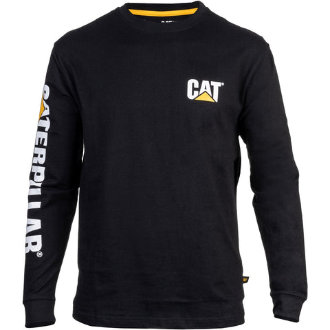 Caterpillar Trademark Banner Long Sleeve T-Shirt  Black