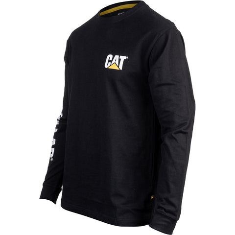 Caterpillar Trademark Banner Long Sleeve T-Shirt  Black