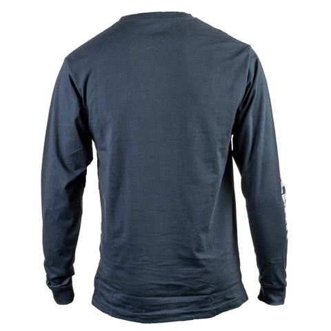 Caterpillar Trademark Banner Long Sleeve T-Shirt  Dark Marine