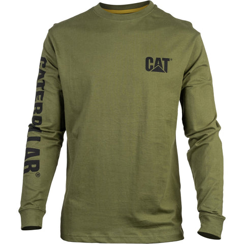 Caterpillar Trademark Banner Long Sleeve T-Shirt  Chive